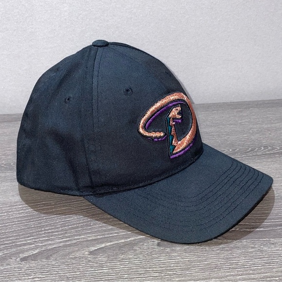 VINTAGE ARIZONA DIAMONDBACKS Black Baseball Snapback Hat - Picture 2 of 7
